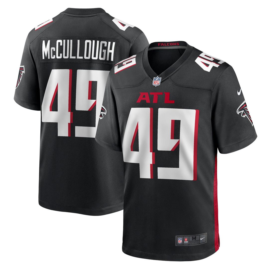 Liam McCullough Atlanta Falcons Team Game Jersey - Black