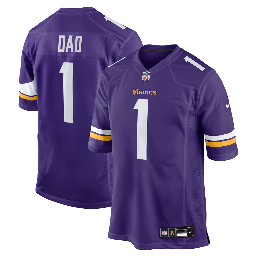 Number 1 Dad Minnesota Vikings Game Jersey - Purple