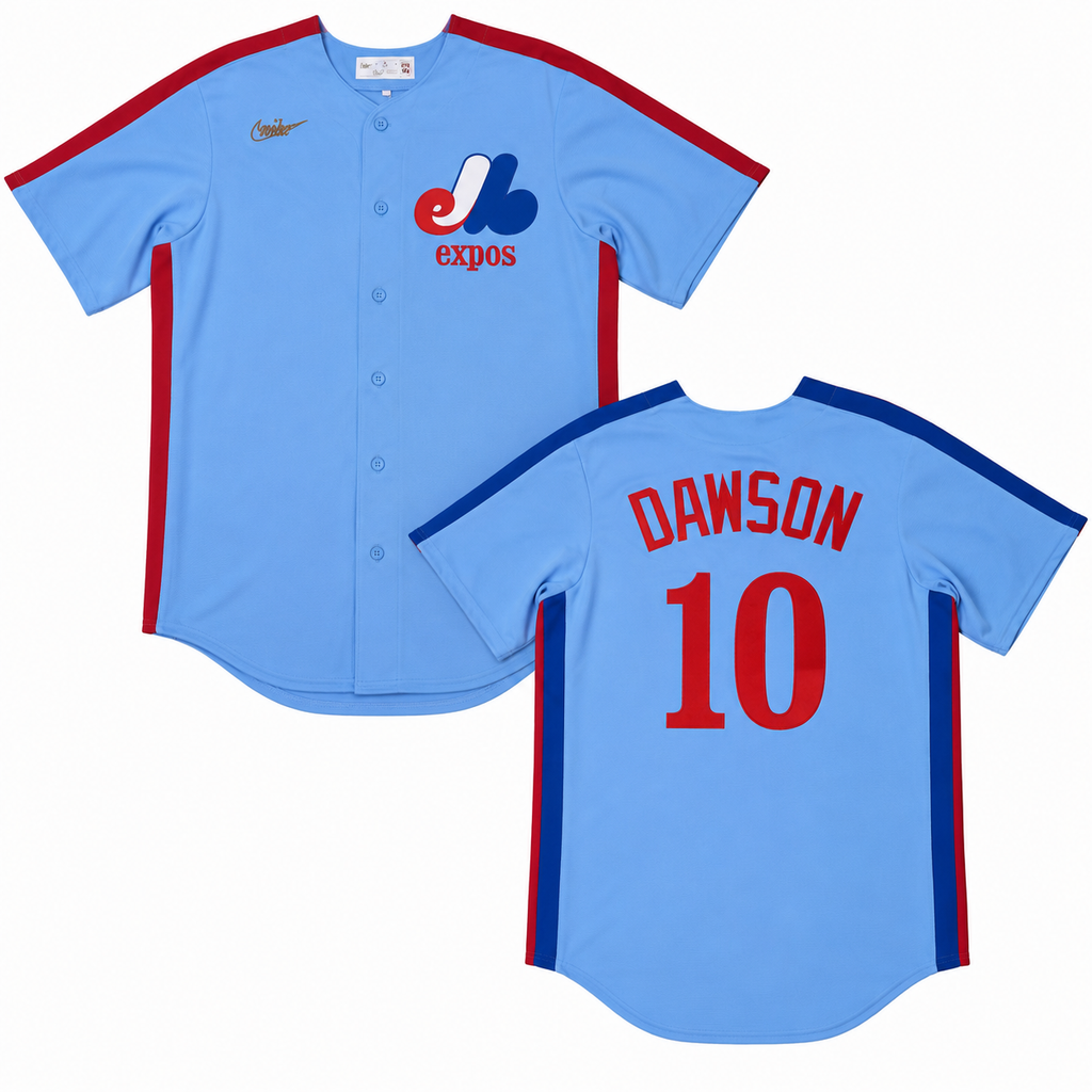 Men's Montreal Expos Andre Dawson Nike Light Blue Road Cooperstown Collection Premium Team Jersey
