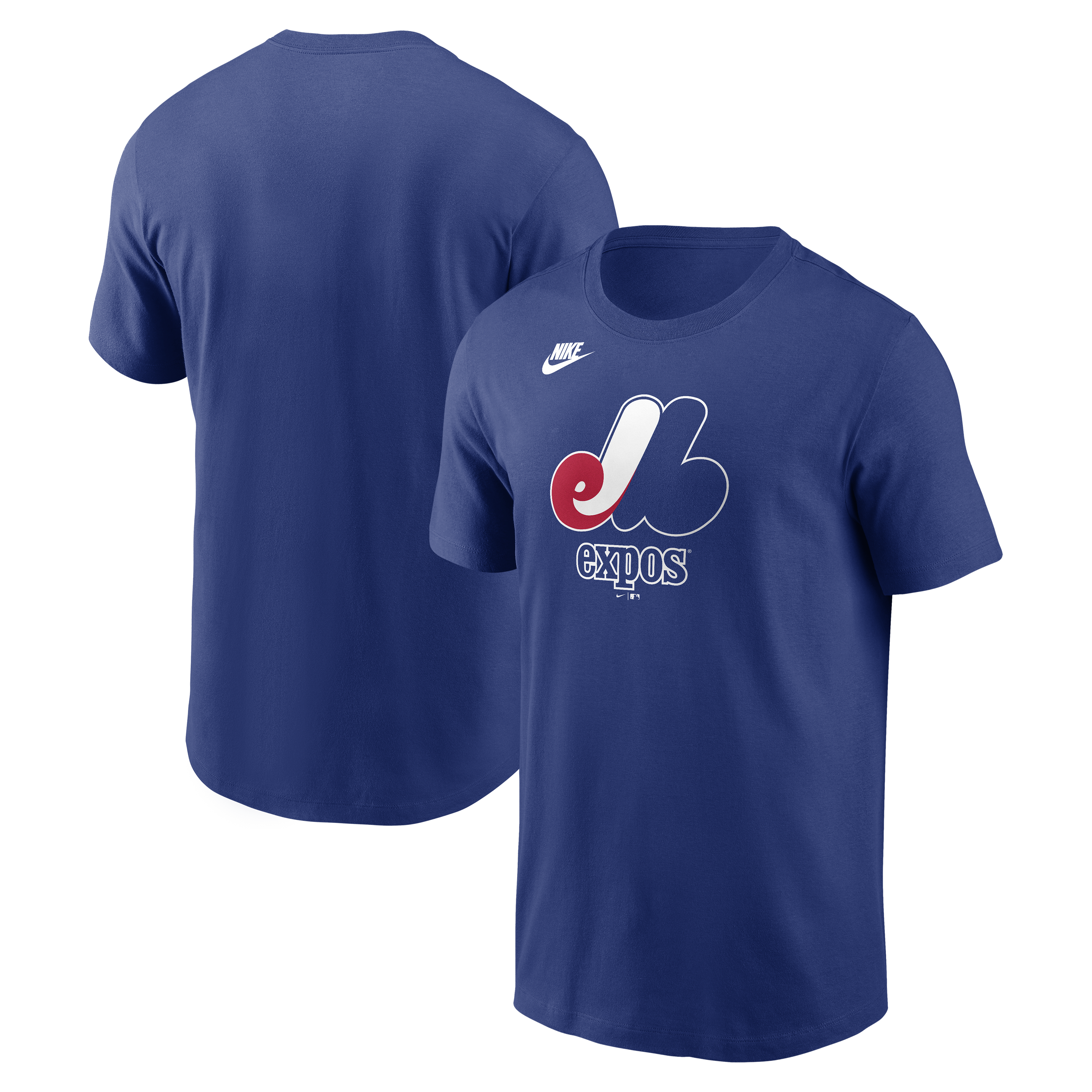 Men's Montreal Expos Nike Royal Blue Cooperstown Team Logo T-Shirt