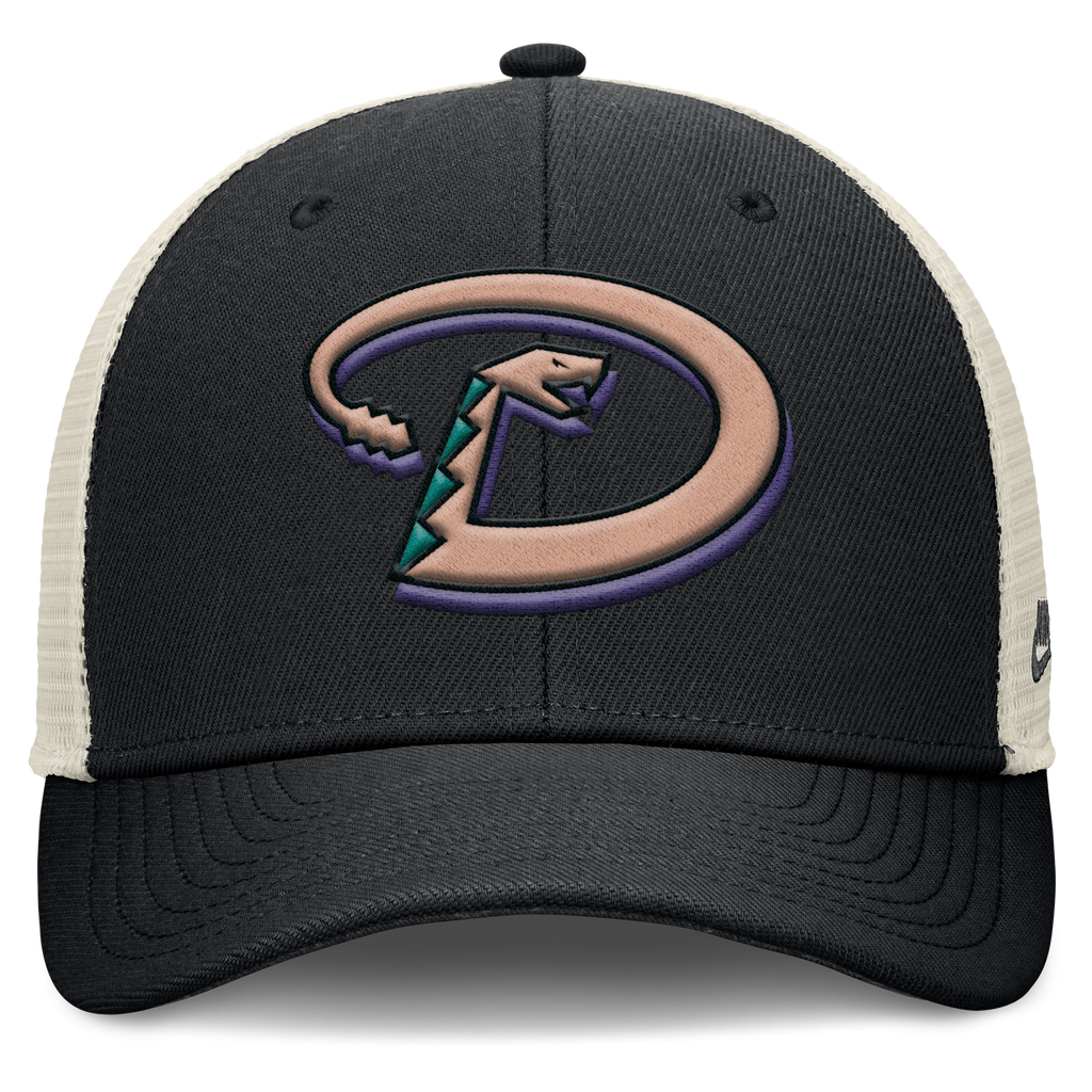 Arizona Diamondbacks Nike Rise Black Adjustable Snapback Trucker Hat