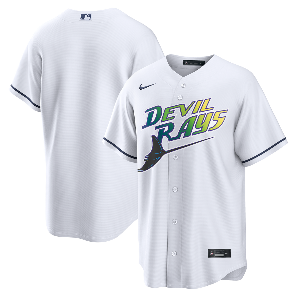Men's Tampa Bay Devil Rays Nike White Home Replica Team Jersey