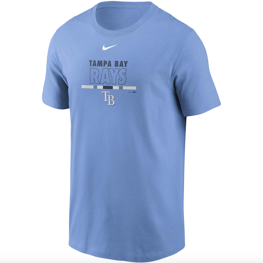 Men's Tampa Bay Rays Nike Light Blue Color Bar T-Shirt