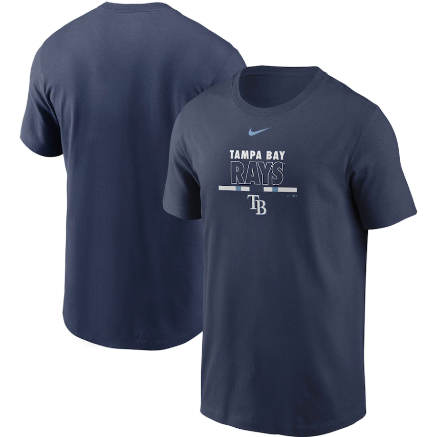 Tampa Bay Rays Nike Color Bar T-Shirt - Navy