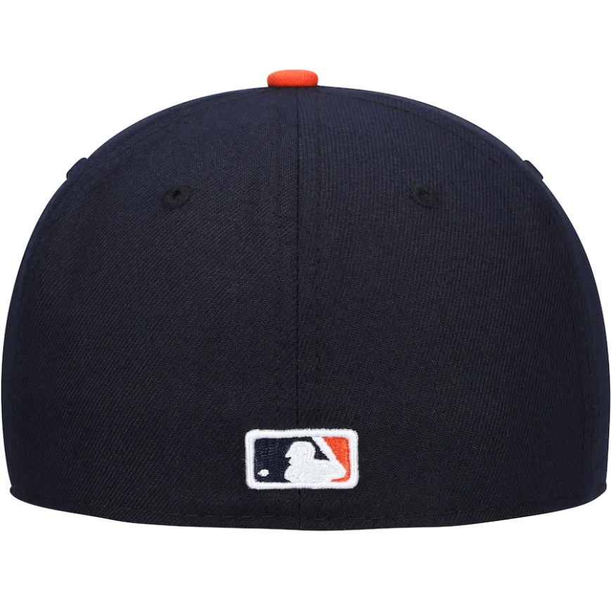 Men's Detroit Tigers New Era Navy Road Authentic Collection On-Field Logo 59FIFTY Fitted Hat