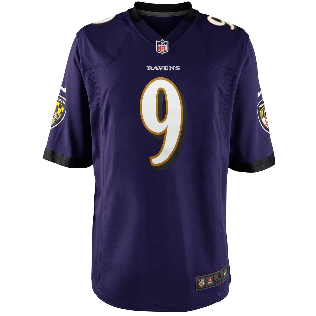 Justin Tucker Baltimore Ravens Youth Game Jersey - Purple