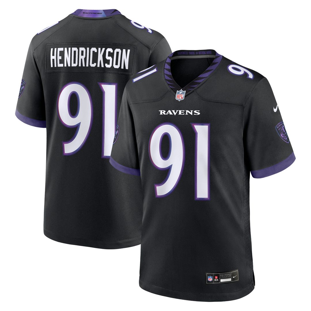 Trey Hendrickson Baltimore Ravens Team Game Jersey - Purple
