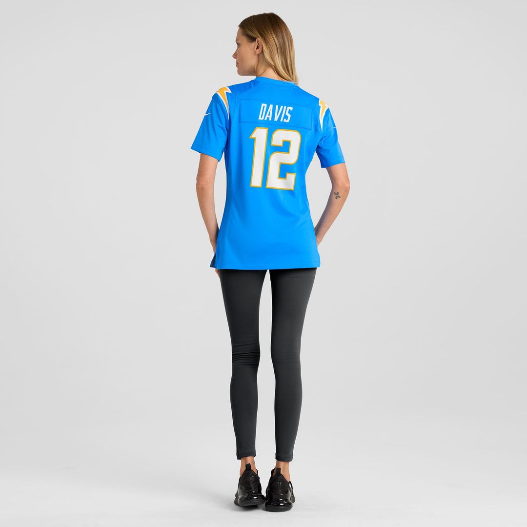 Derius Davis Los Angeles Chargers Women's Team Game Jersey - Powder Blue