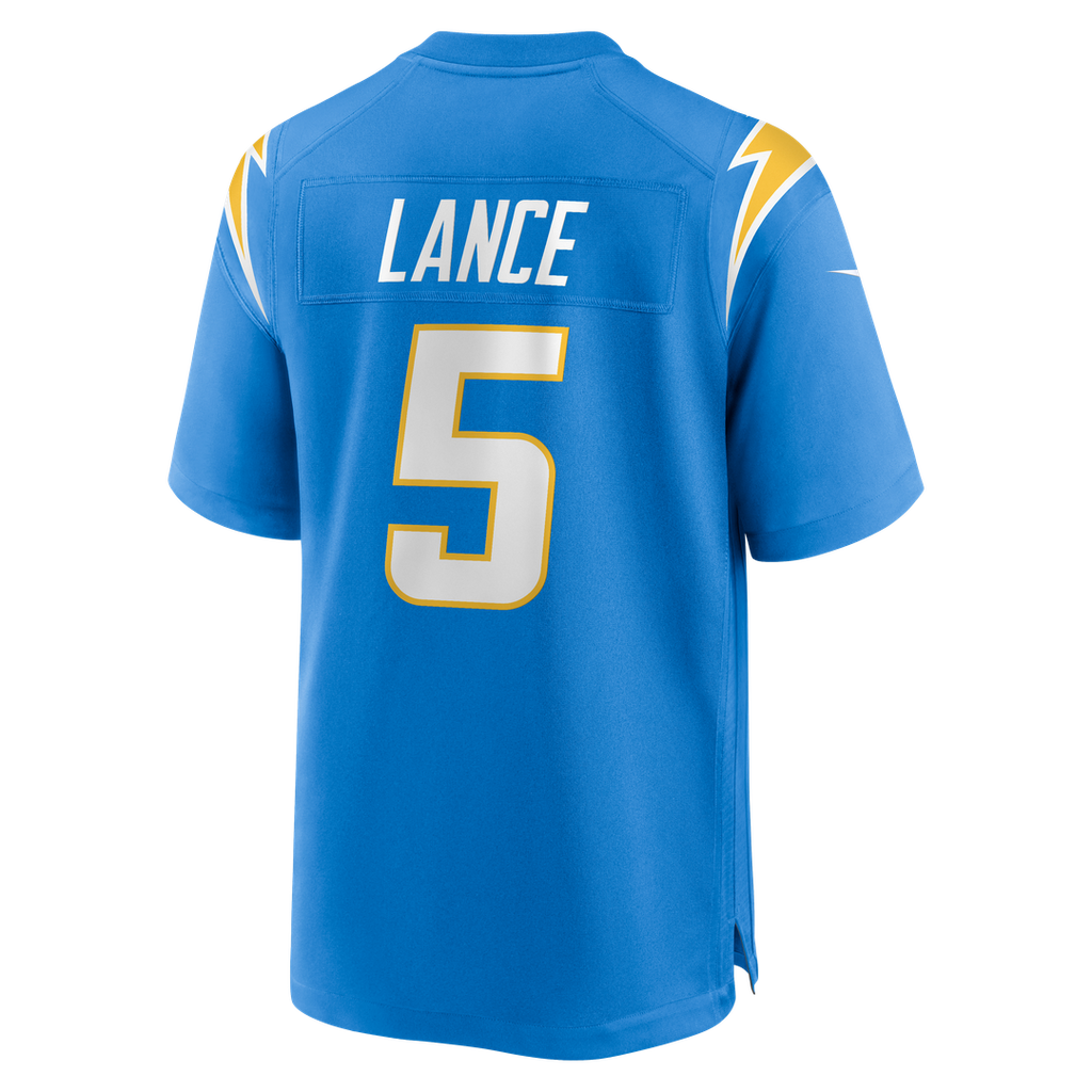 Trey Lance Los Angeles Chargers Team Game Jersey - Powder Blue
