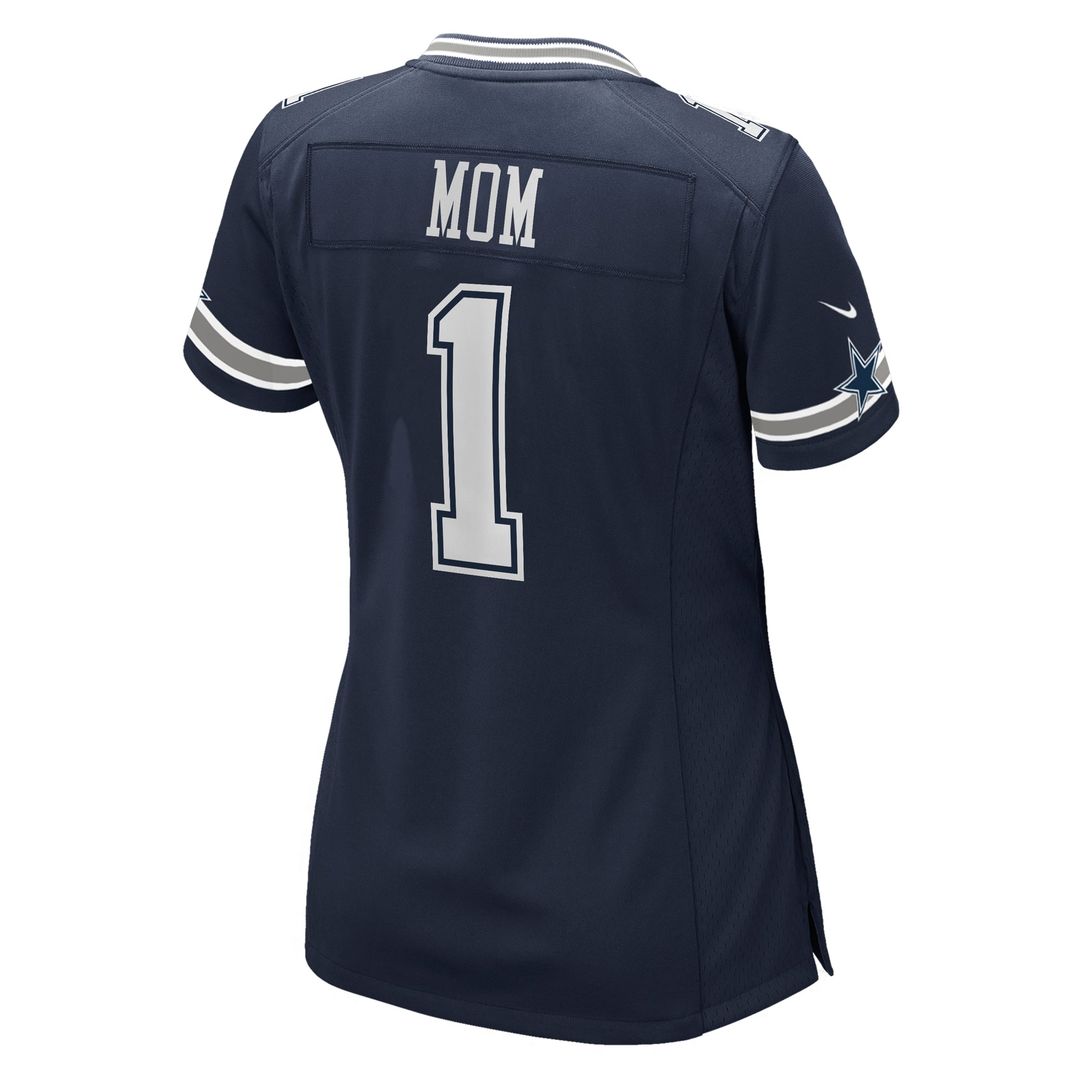 Number 1 Mom Dallas Cowboys Women's Game Jersey - Navy