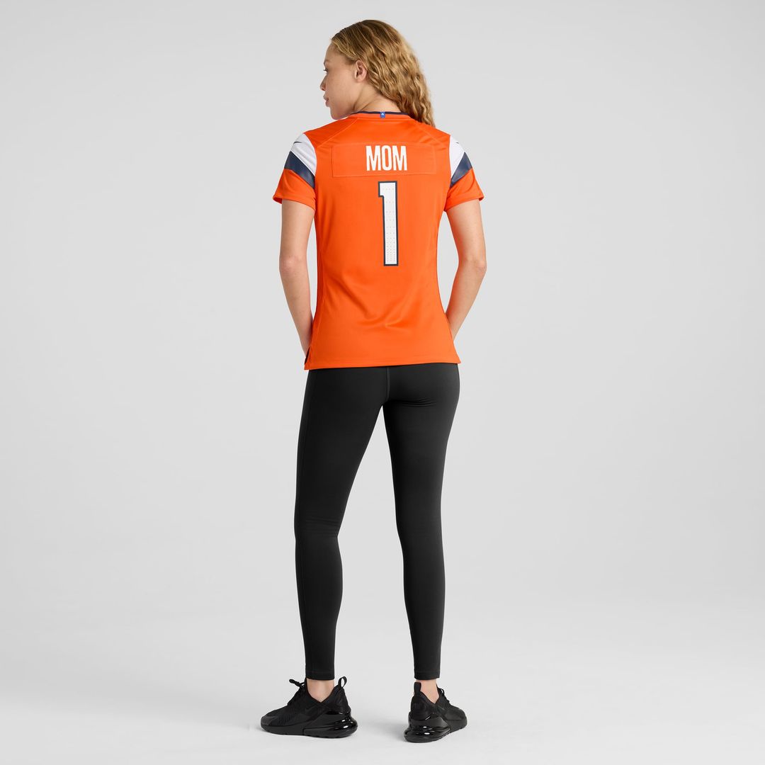 Denver Broncos Women's #1 Mom Game Jersey - Orange
