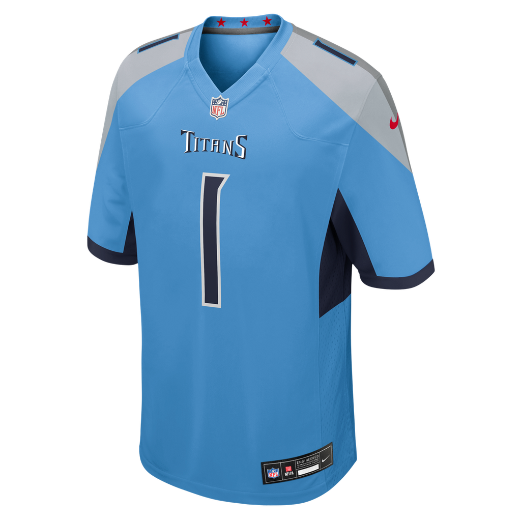 Cameron Ward Tennessee Titans Team Game Jersey - Light Blue