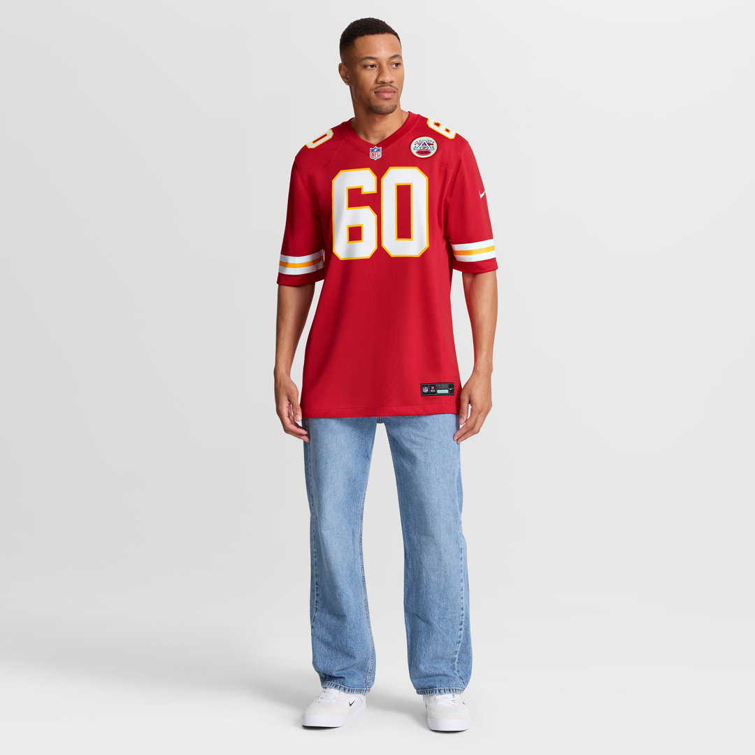 Hunter Nourzad Kansas City Chiefs Game Jersey - Red