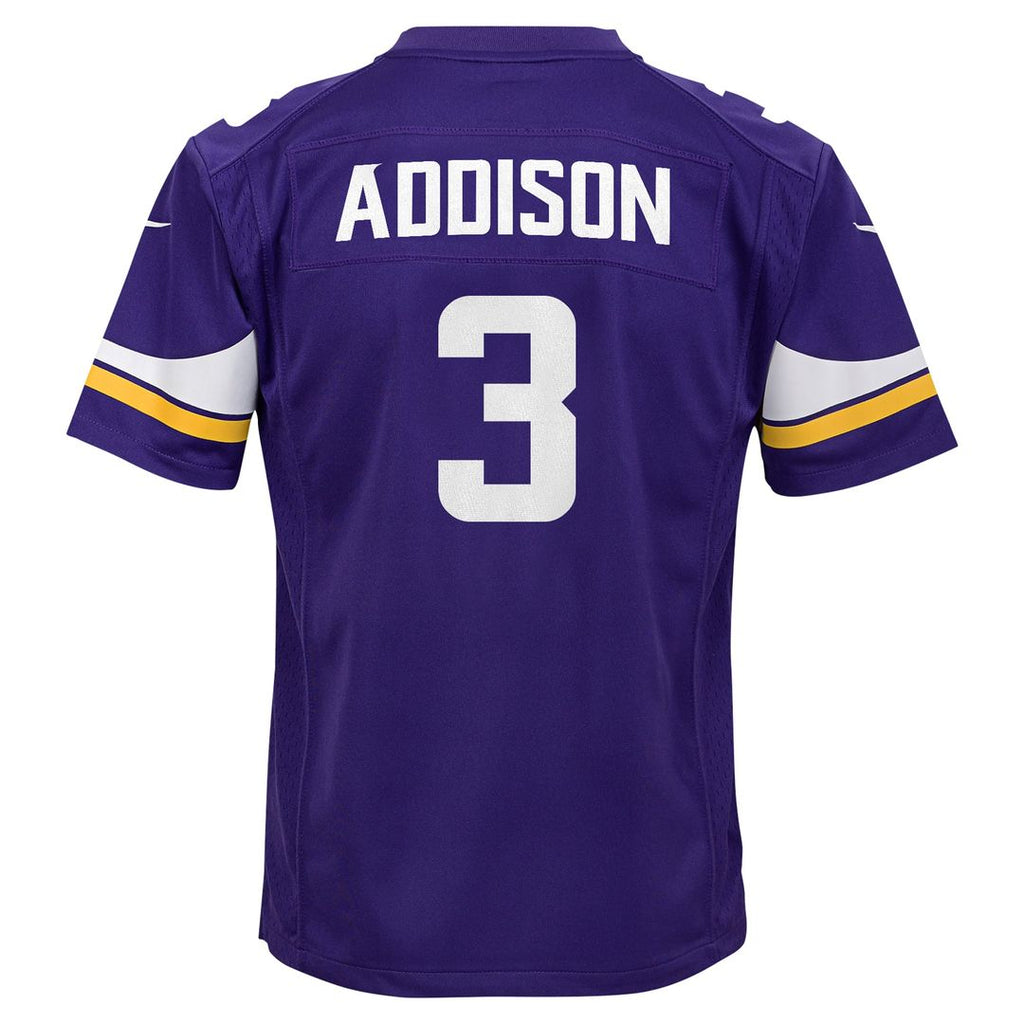 Addison Minnesota Vikings Youth Game Jersey - White