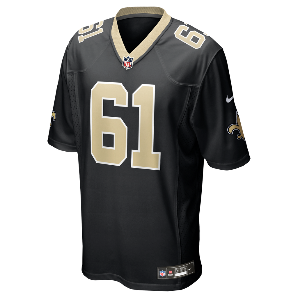 Drew Desjarlais New Orleans Saints Game Player Jersey - Black