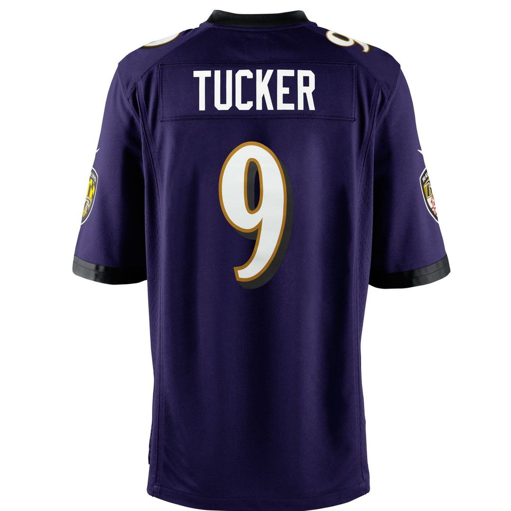 Justin Tucker Baltimore Ravens Youth Game Jersey - Purple