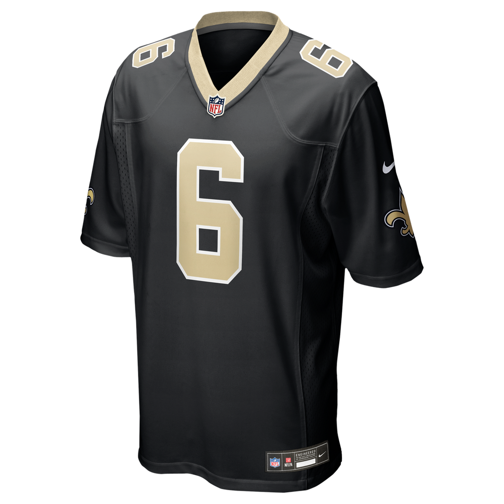 Tyler Shough New Orleans Saints Game Jersey - Black
