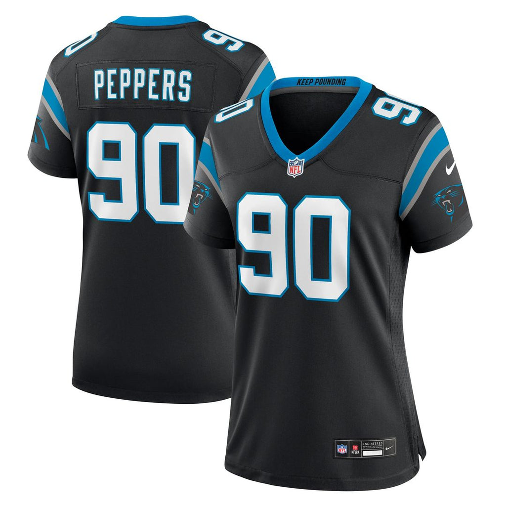 Julius Peppers Carolina Panthers Women's Retired Player Game Jersey - Black