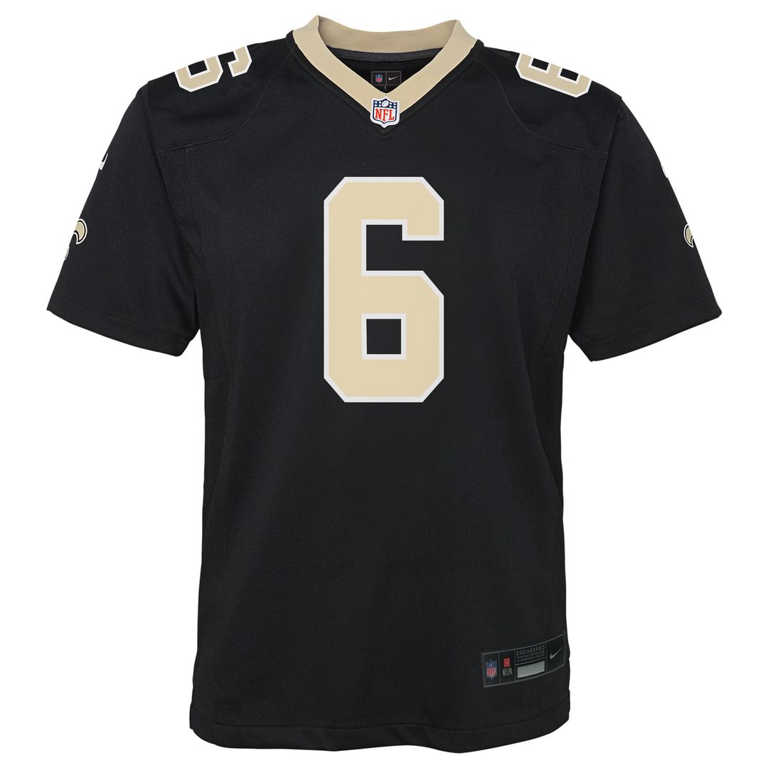 Tyler Shough New Orleans Saints Youth Team Game Jersey - Black