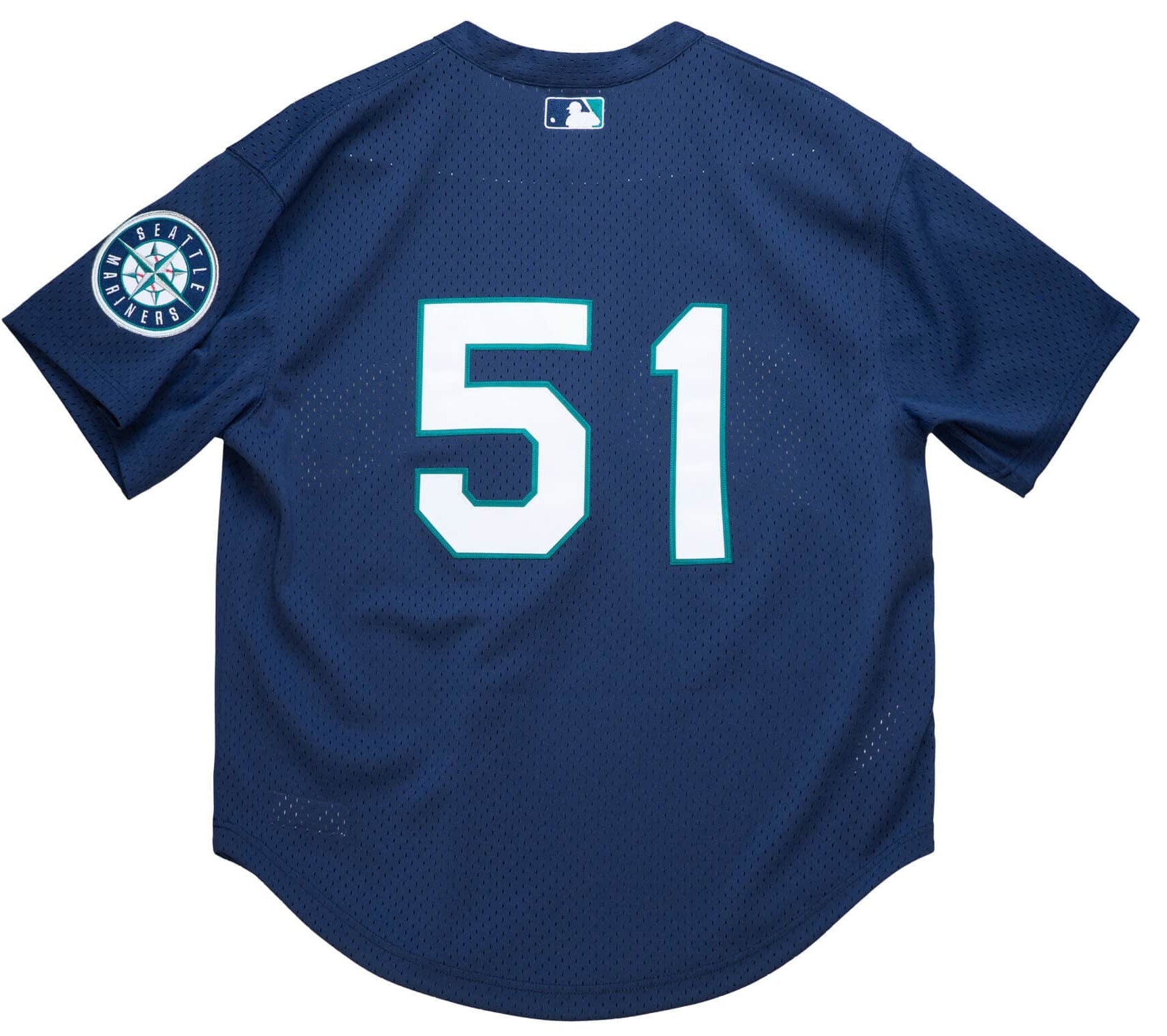 Men's Seattle Mariners Ichiro Suzuki 2002 Mitchell & Ness Navy Cooperstown Collection Mesh Batting Practice Jersey