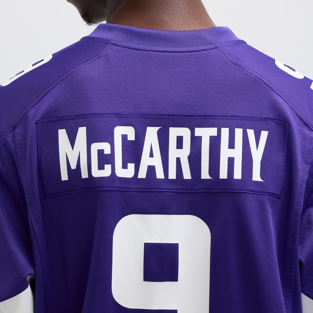 J.J. McCarthy Minnesota Vikings Alternate Game Player Jersey - White