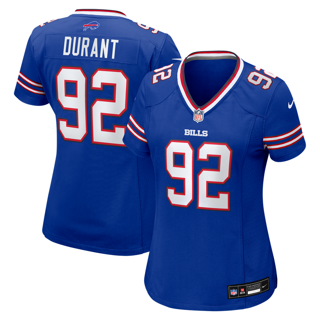 Zane Durant Buffalo Bills Women's Team Game Jersey - Royal