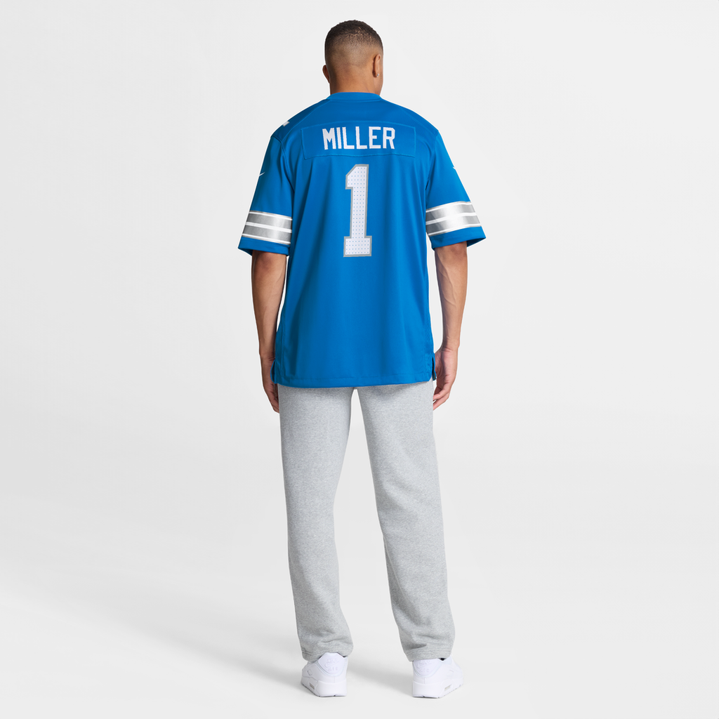 Blake Miller Detroit Lions 2026 Draft First Round Pick No. 17 Team Game Jersey - Blue