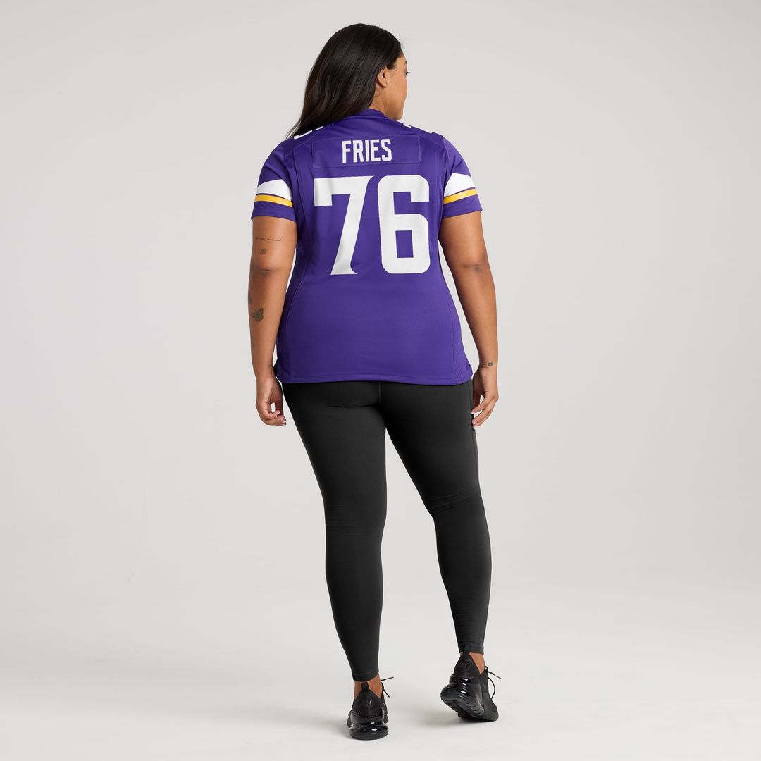 Will Fries Minnesota Vikings Women's Team Game Jersey - Purple