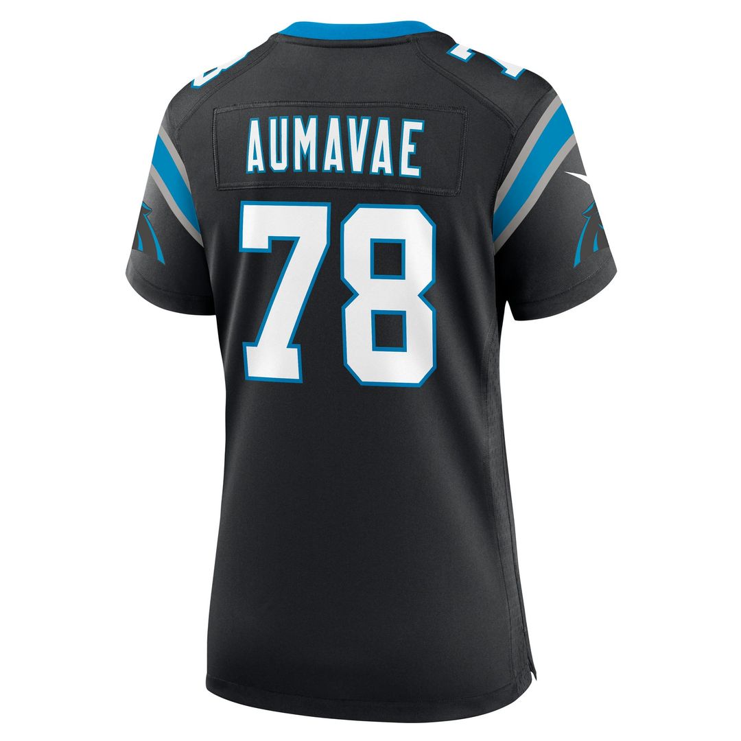 Popo Aumavae Carolina Panthers Women's Team Game Jersey - Black