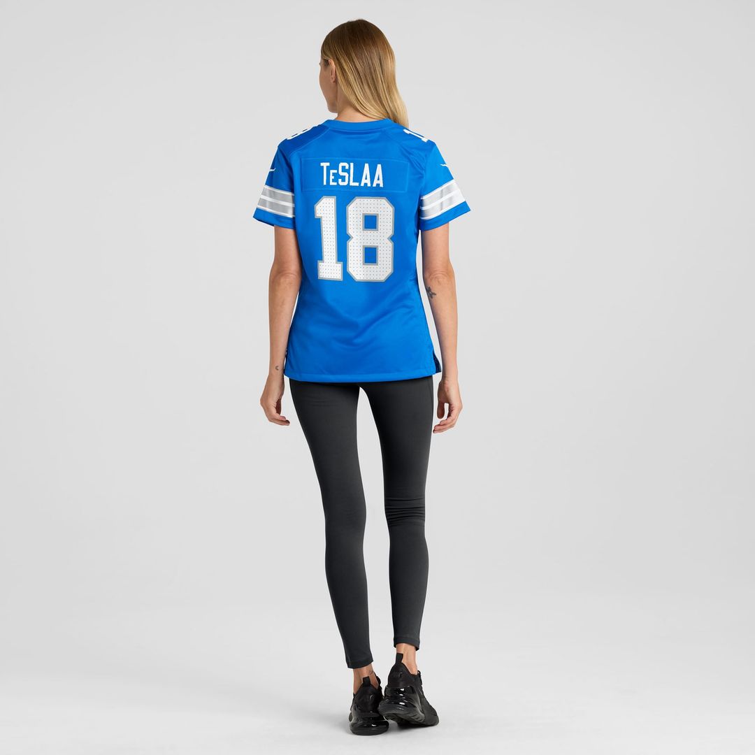 Isaac TeSlaa Detroit Lions Women's Game Player Jersey - Blue