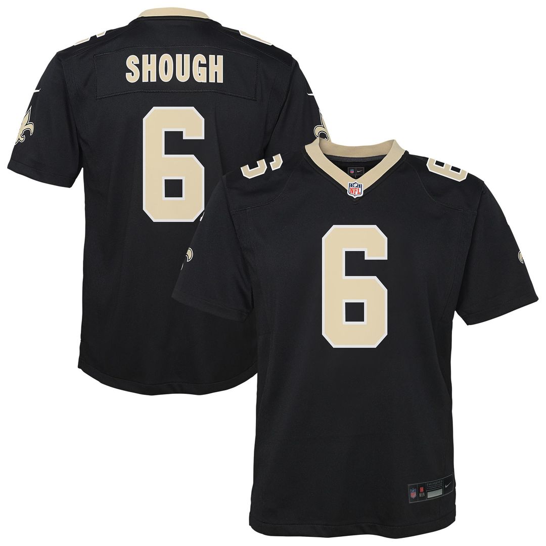 Tyler Shough New Orleans Saints Youth Team Game Jersey - Black