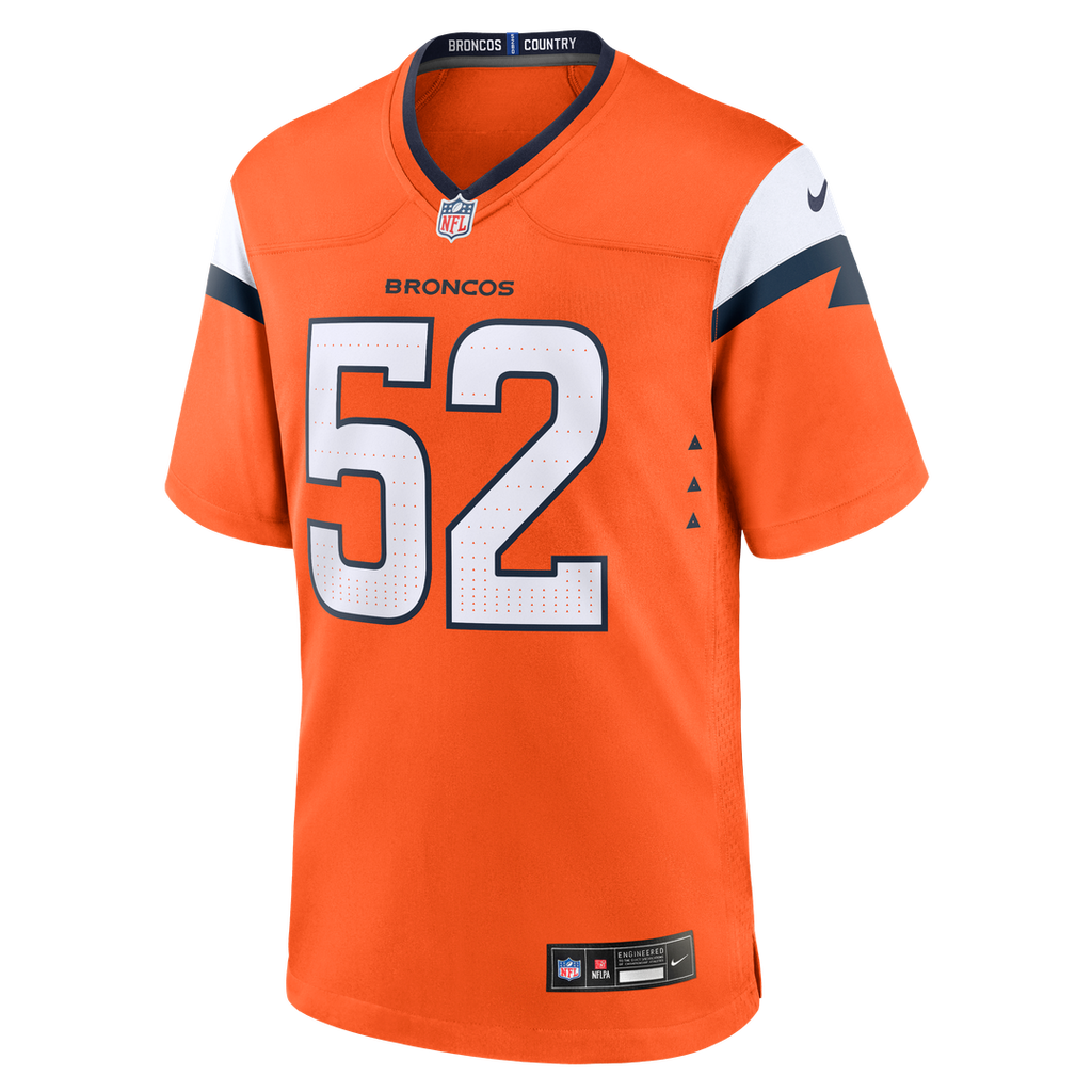 Jonah Elliss Denver Broncos Team Game Jersey - Orange