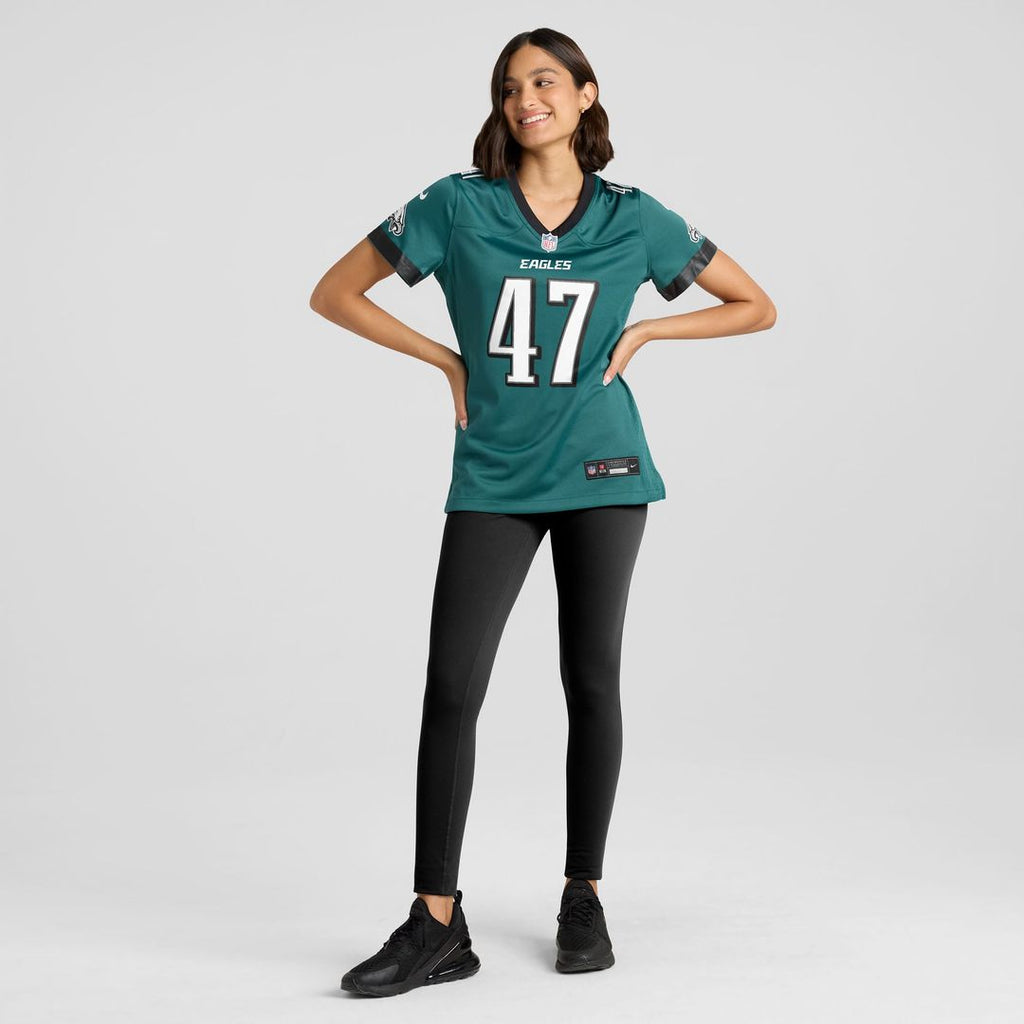 Charley Hughlett Philadelphia Eagles Women's Team Game Jersey - Midnight Green
