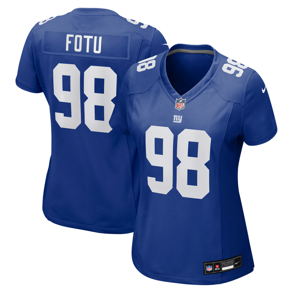 Leki Fotu New York Giants Women's Team Game Jersey - Royal