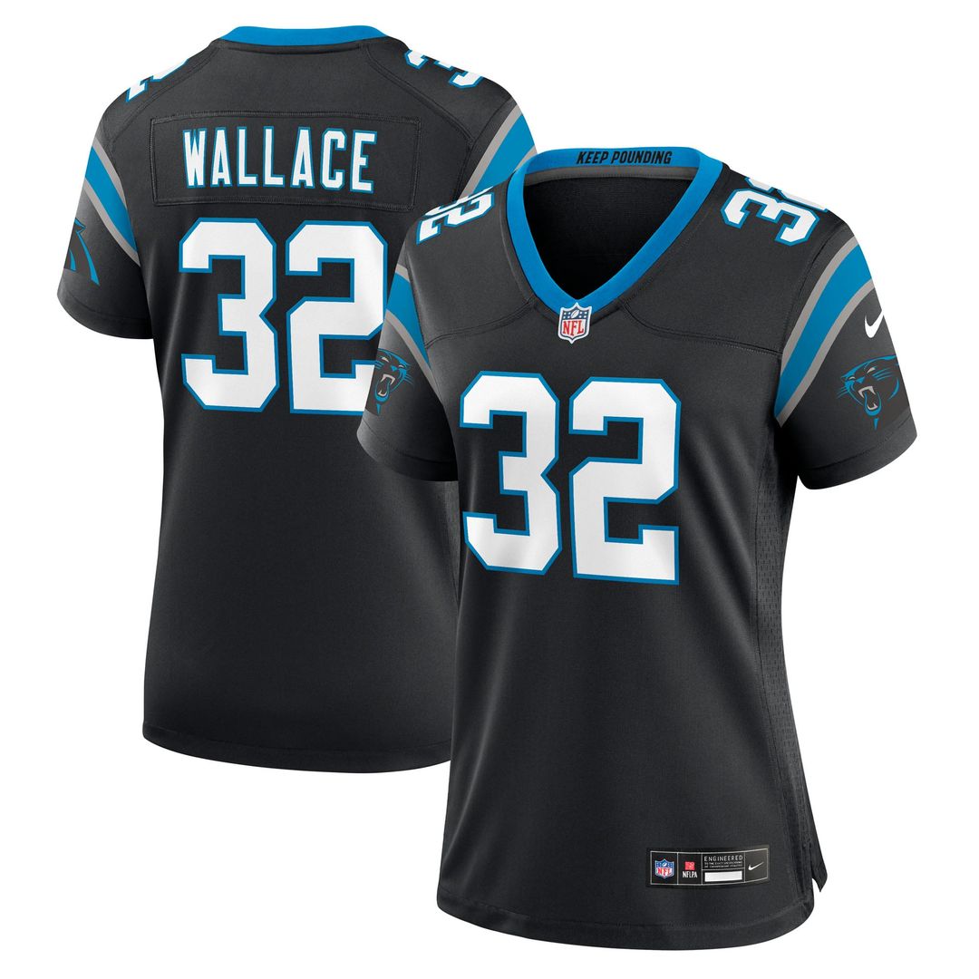 Trevin Wallace Carolina Panthers Women's Team Game Jersey - Black