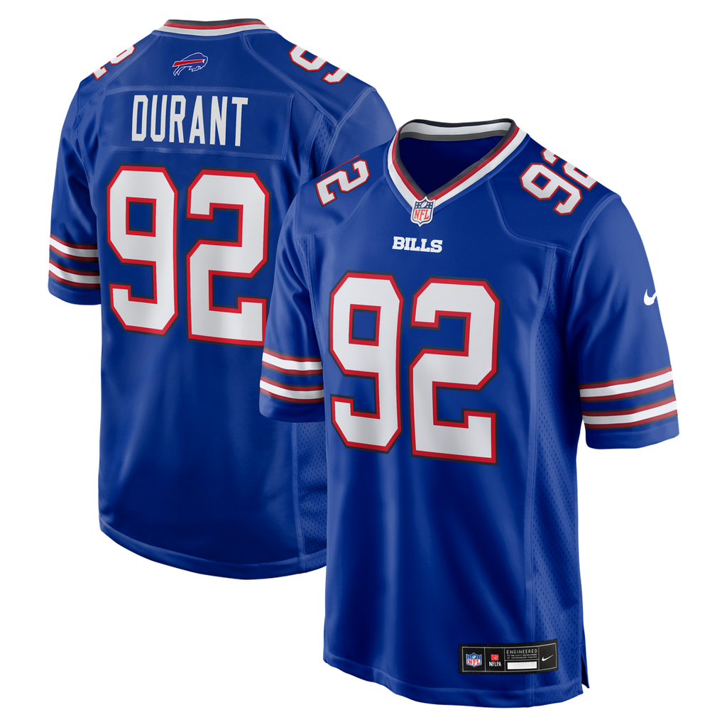 Zane Durant Buffalo Bills Team Game Jersey - Royal