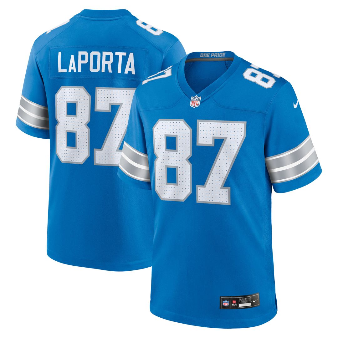 Sam LaPorta Detroit Lions White Game Jersey - White