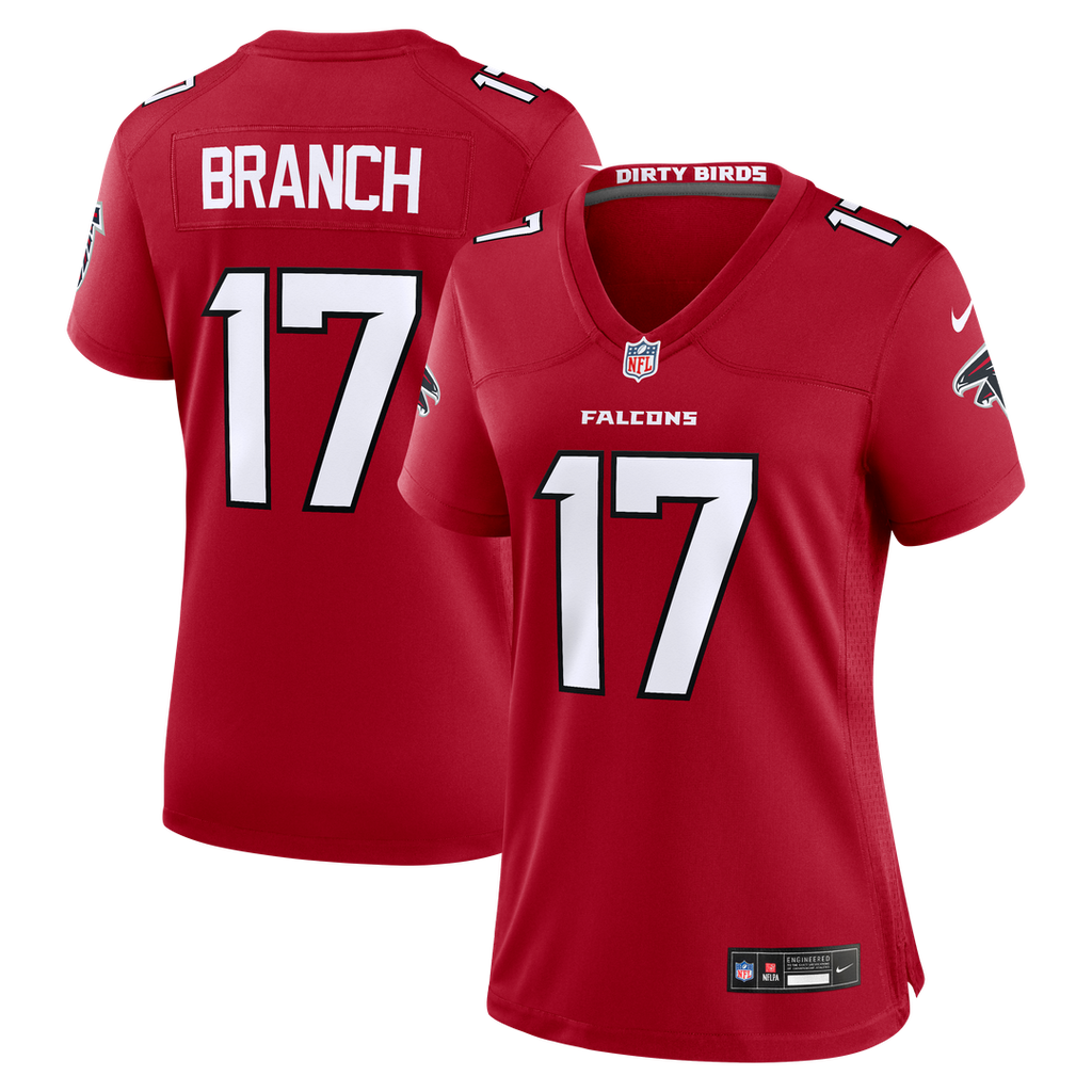 Zachariah Branch Atlanta Falcons Women's Team Game Jersey - Red