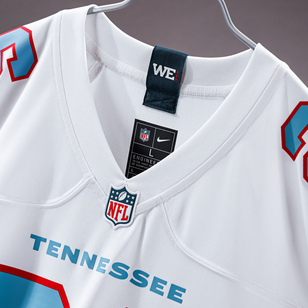 Chimere Dike Tennessee Titans Team Game Jersey - Light Blue