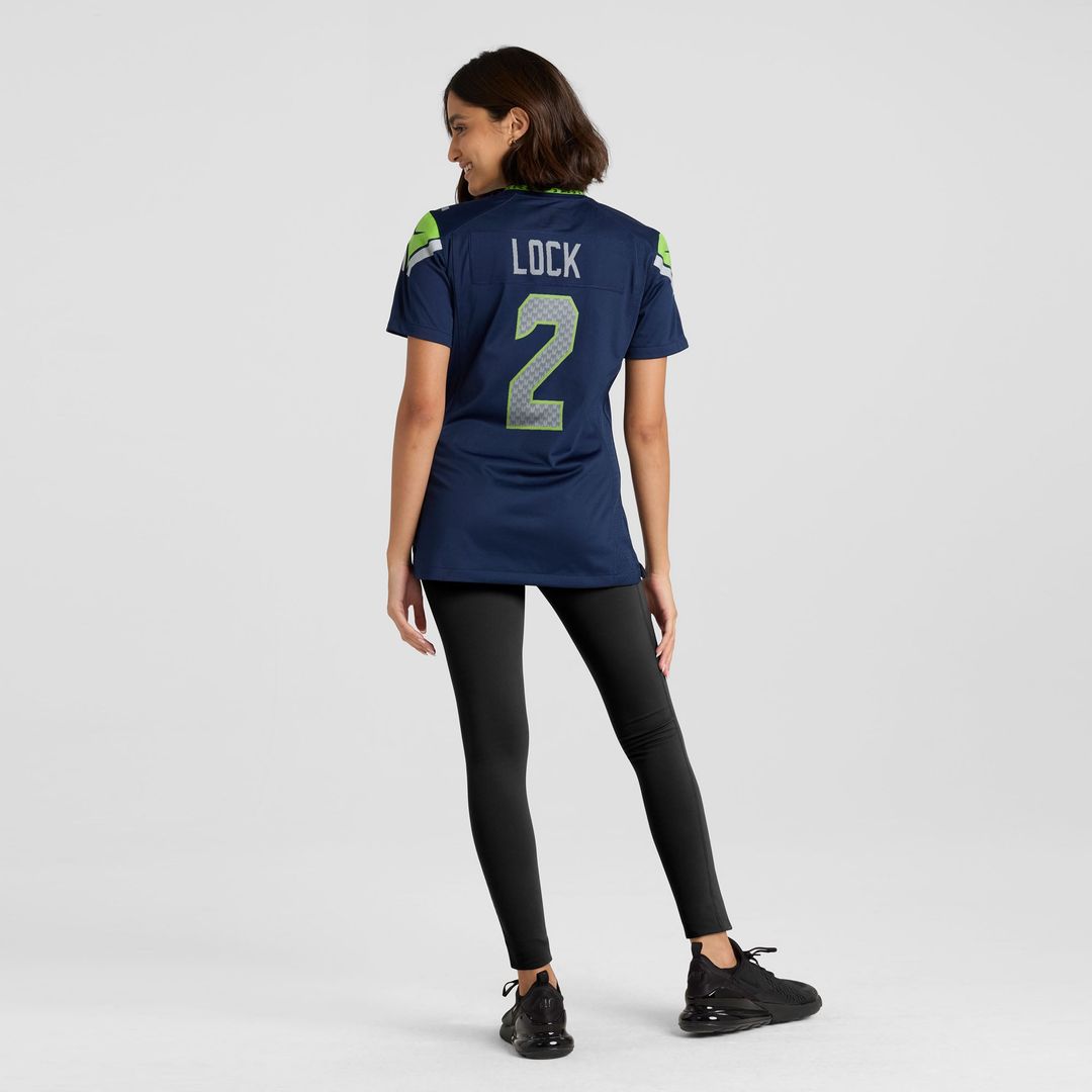 Drew Lock Seattle Seahawks Women's Team Game Jersey - College Navy