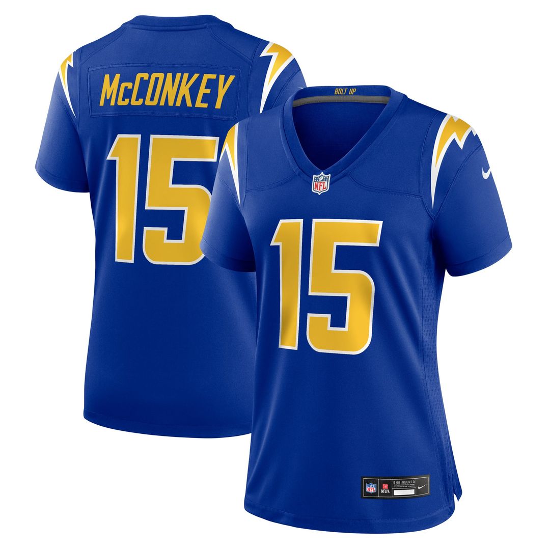 Ladd McConkey Los Angeles Chargers Women's Alternate Game Jersey - Royal