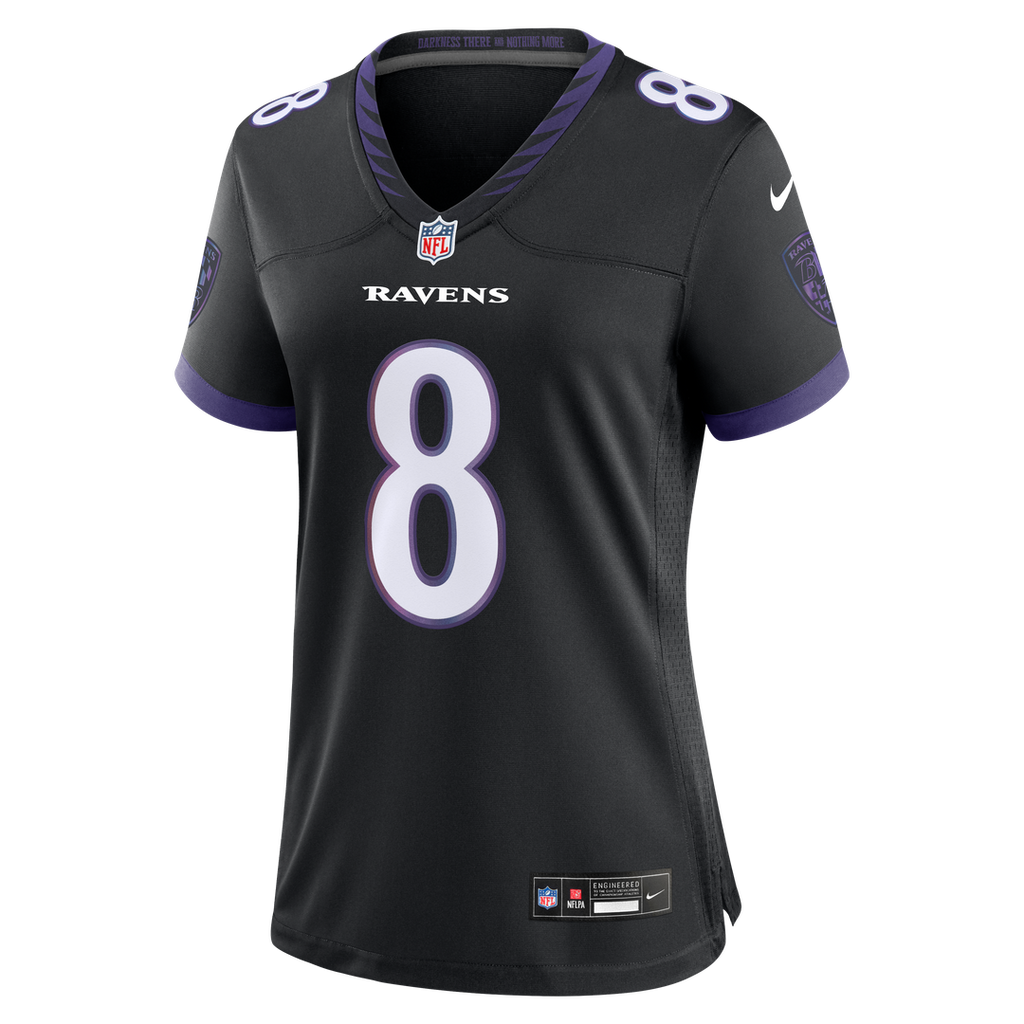 Lamar Jackson Baltimore Ravens Women's Alternate Game Jersey - Black