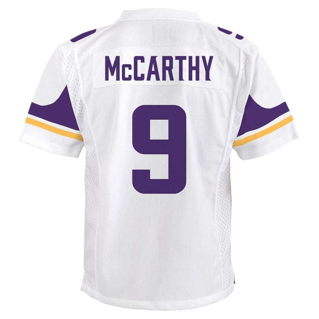 J.J. McCarthy Minnesota Vikings Youth Game Jersey - White