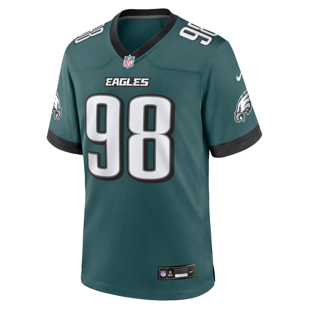 Jalen Carter Philadelphia Eagles Team Game Jersey - Midnight Green