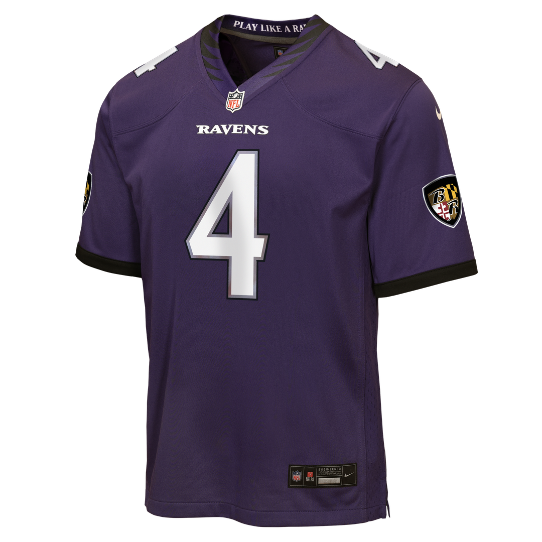 Zay Flowers Baltimore Ravens Youth Alternate Game Jersey - Black