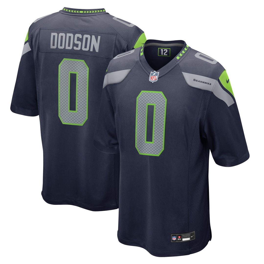 Tyrel Dodson Seattle Seahawks Game Jersey - College Navy
