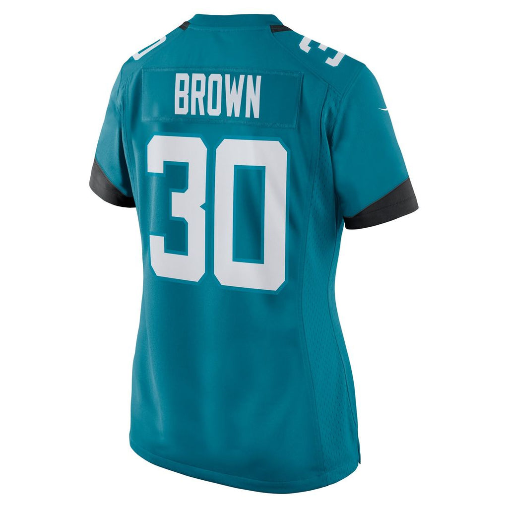 Montaric Brown Jacksonville Jaguars Women's Game Player Jersey - Teal