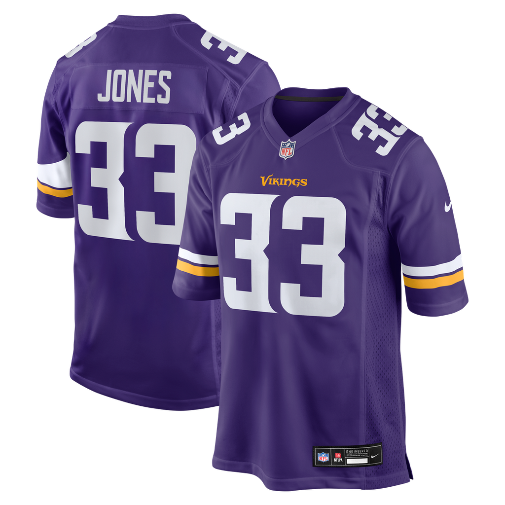 Aaron Jones Minnesota Vikings Game Player Jersey - Purple