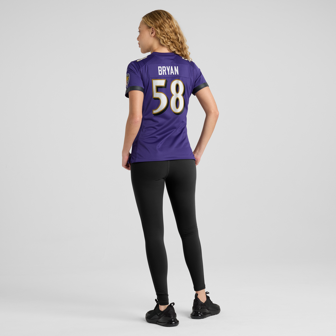 Taven Bryan Baltimore Ravens Women's Team Game Jersey - Purple