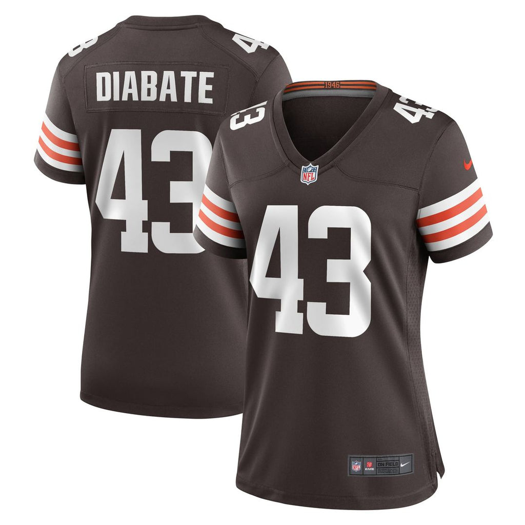 Mohamoud Diabate Cleveland Browns Women's Team Game Jersey - Brown